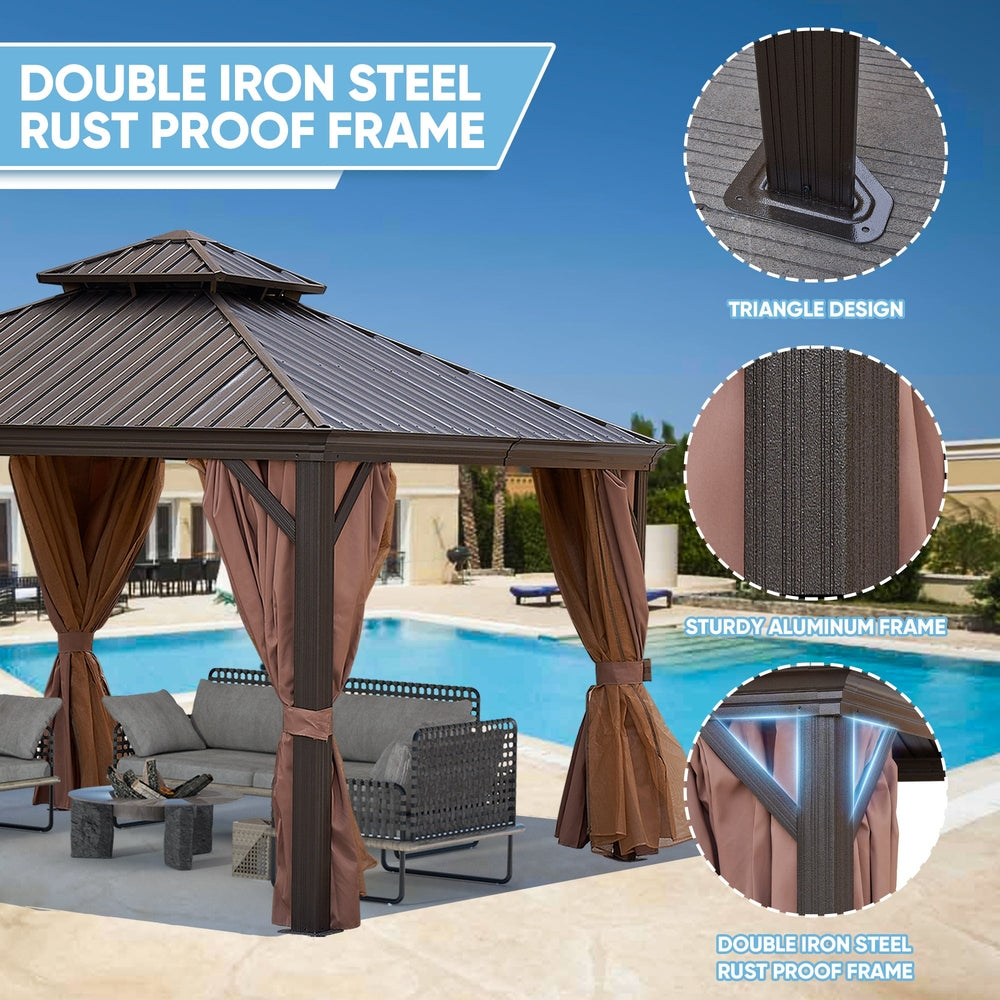 Brown Gazebo (Powder Coated) Style Your Walls